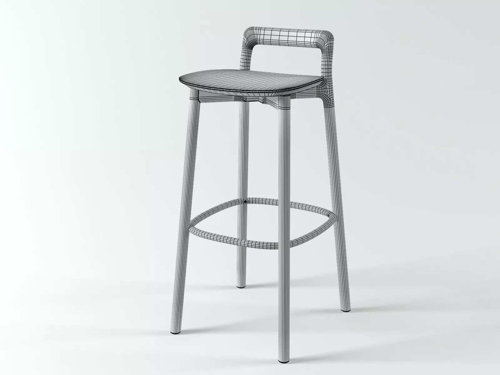 Branca pair of bar stools 3D model_7