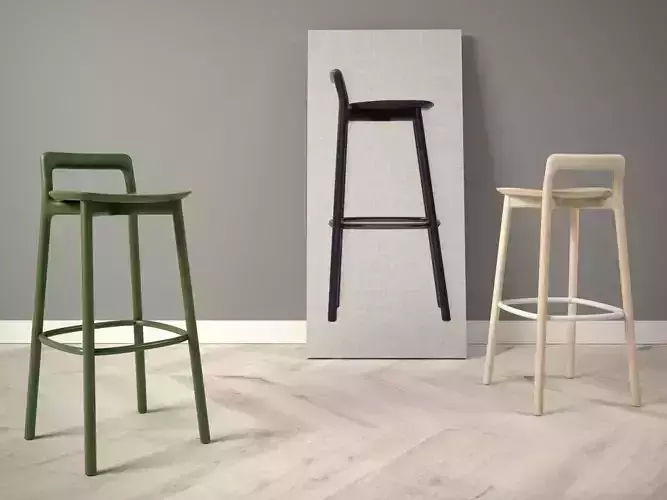 Branca pair of bar stools