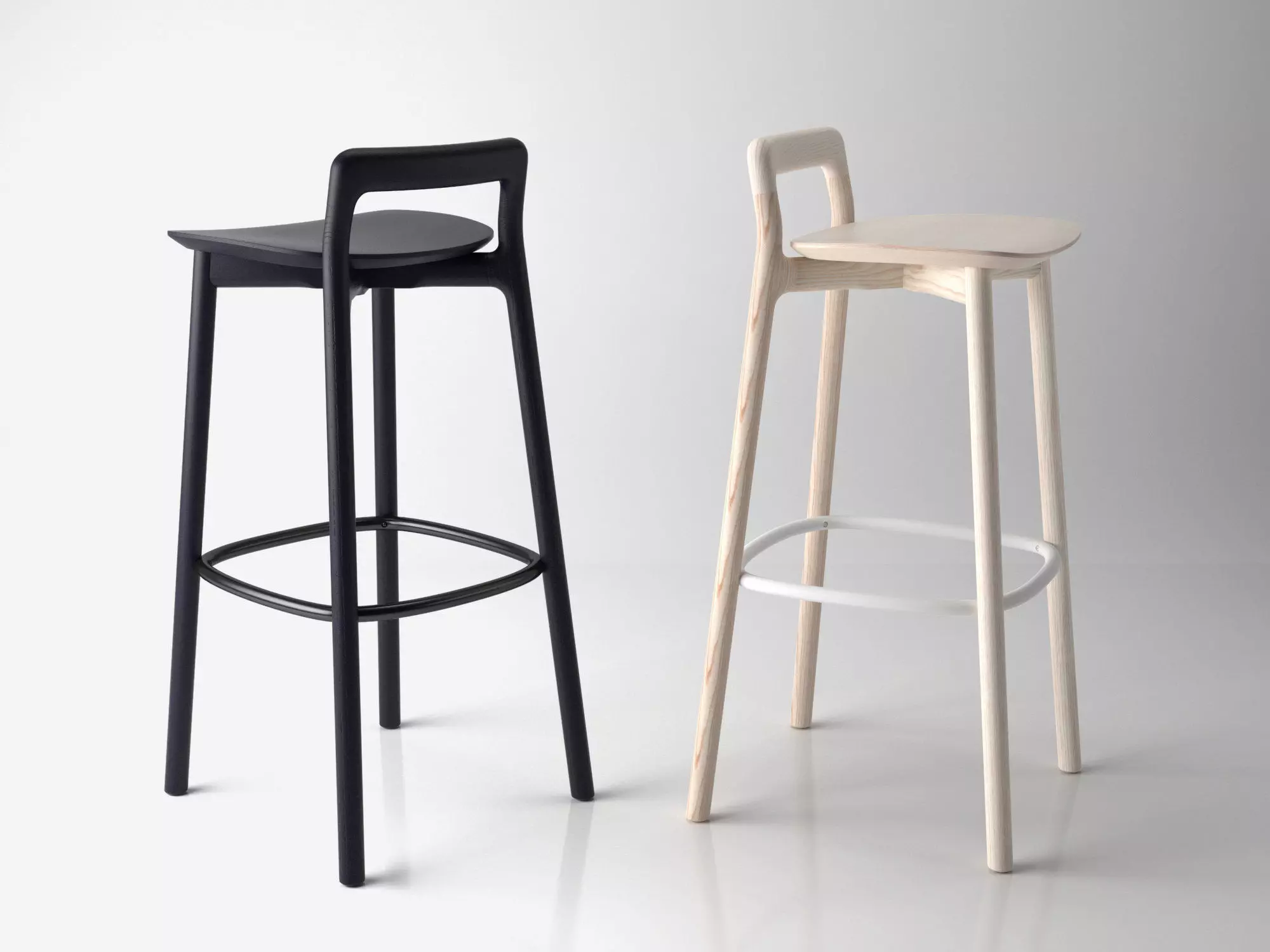 Branca pair of bar stools 3D model_1