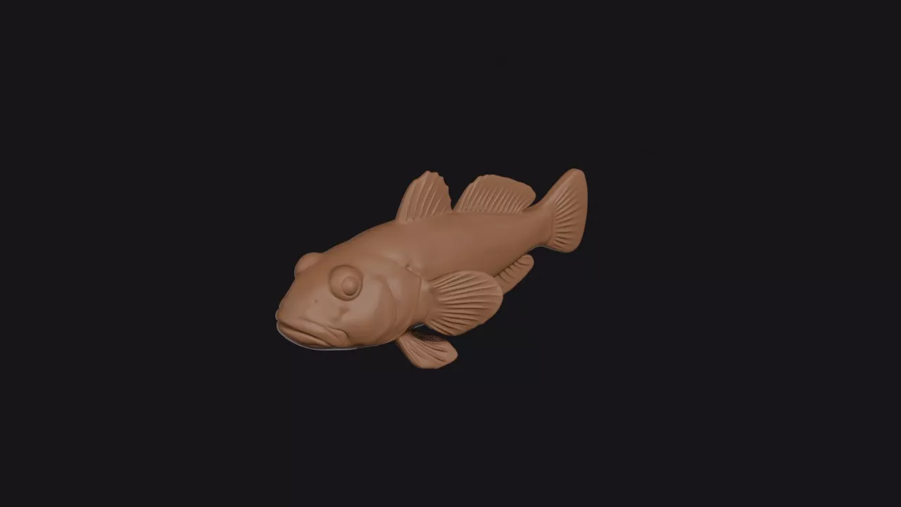 Goby Figurine 3D print model