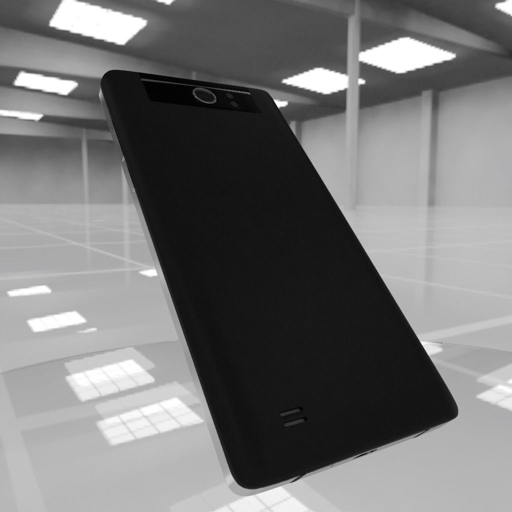 Cellphone smartphone on table 3D model_8