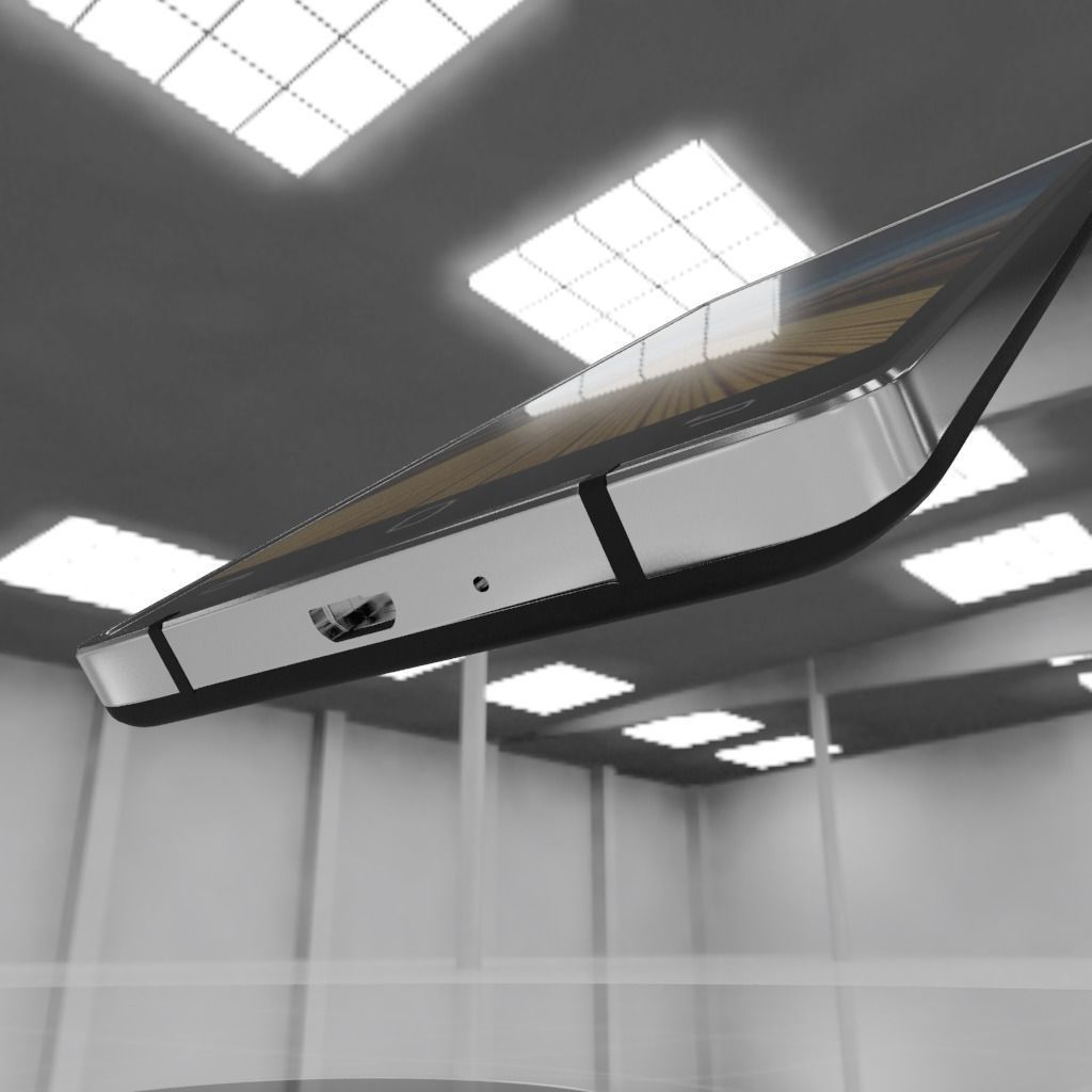 Cellphone smartphone on table 3D model_6