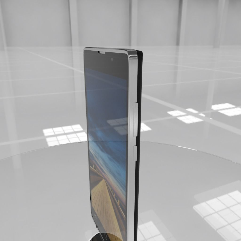 Cellphone smartphone on table 3D model_5