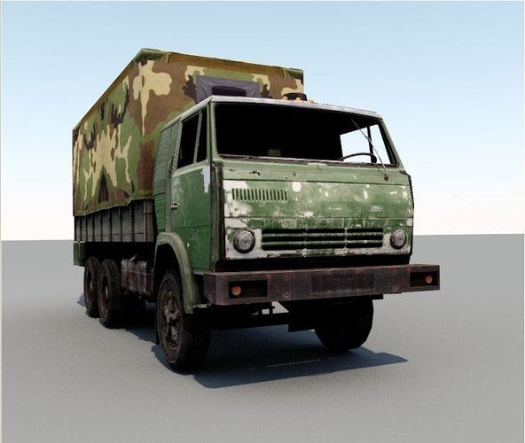 truck low poly for game Low-poly 3D model