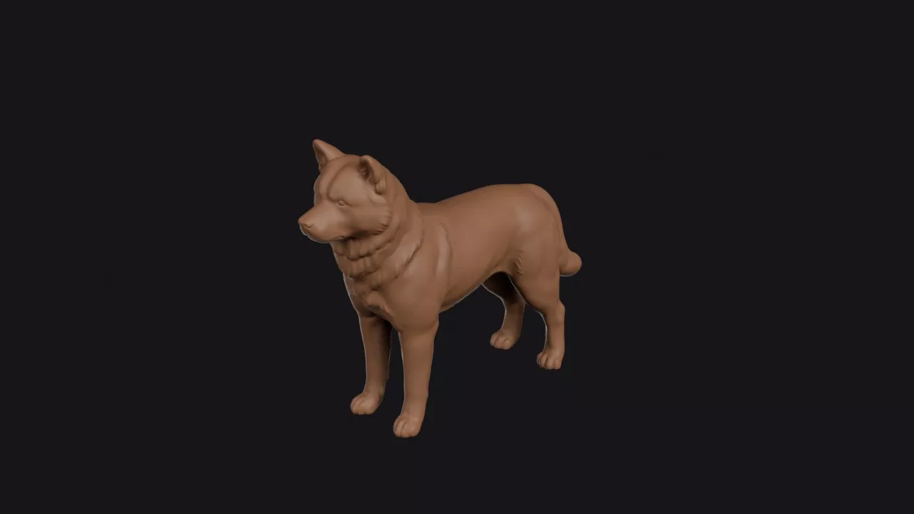Akita 3D print model
