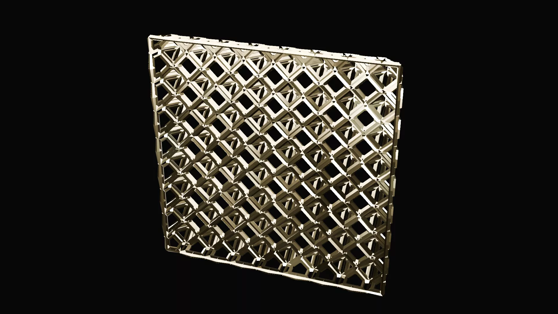 Modern Geometric Decorative Facade Screen Low-poly 3D model
