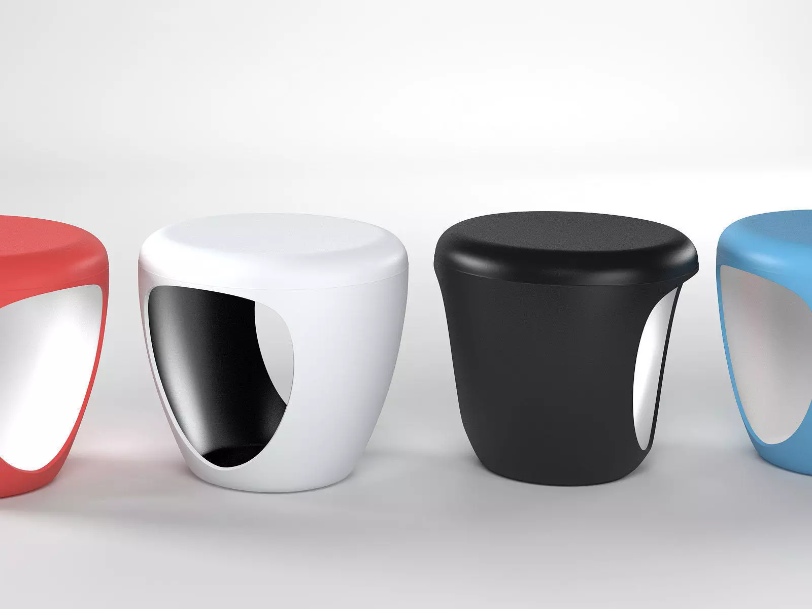 Pebble Pouf 3D model_0