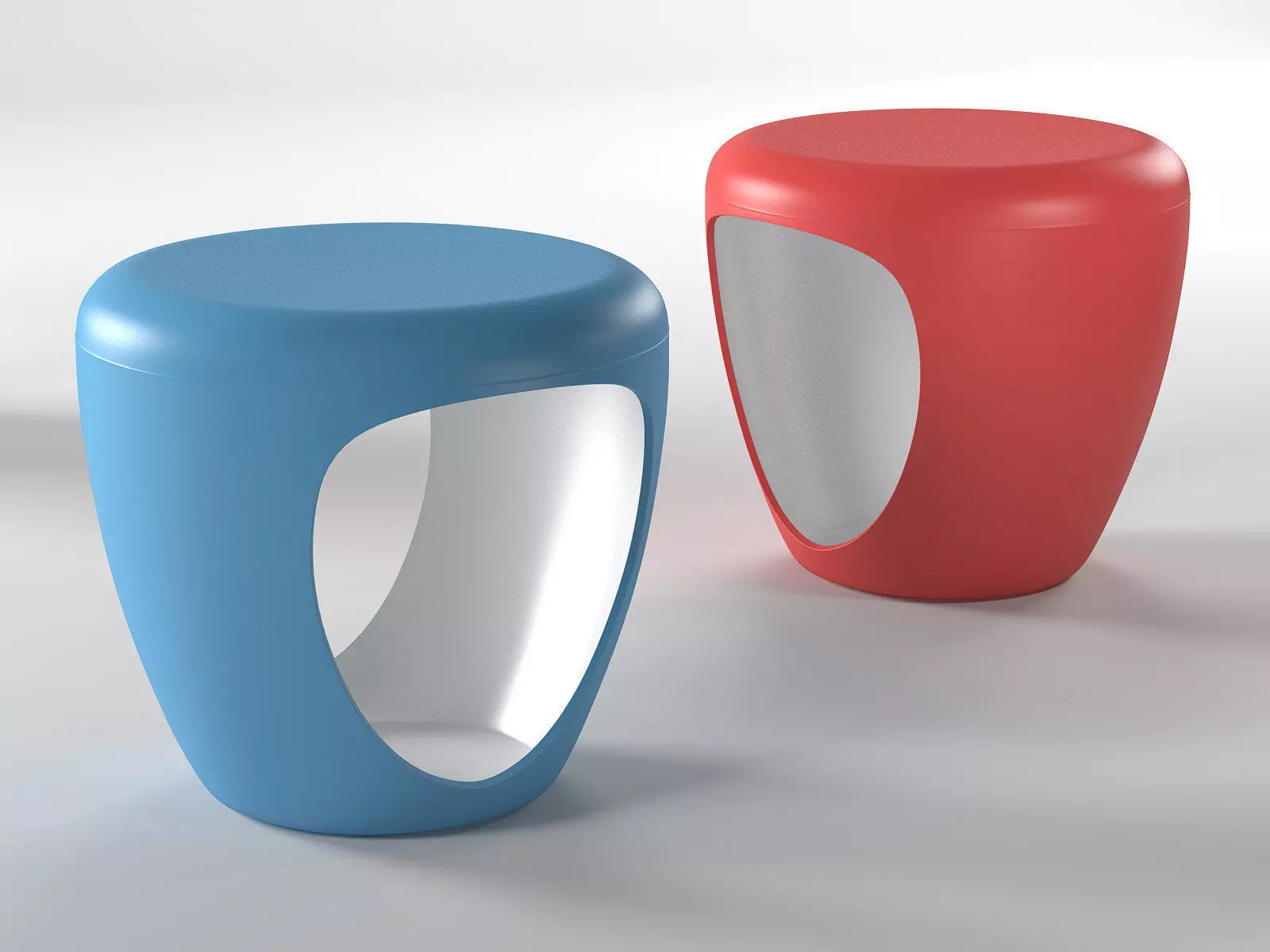 Pebble Pouf 3D model_1
