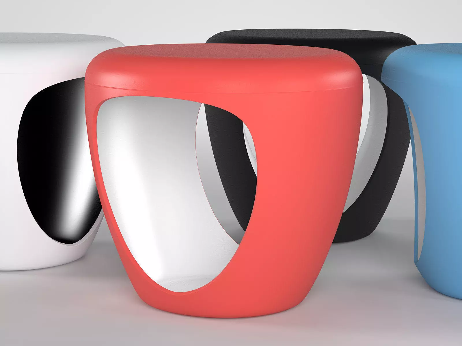 Pebble Pouf 3D model_4