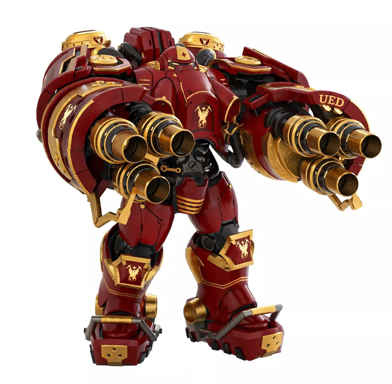 SCVN Firebat Game Ready Mech - 19k Tris - PBR - 4K Low-poly 3D model