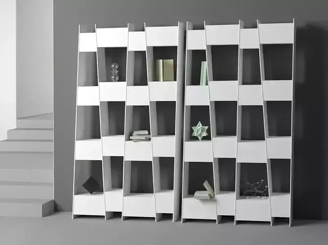 Tilt bookcase with star in middle