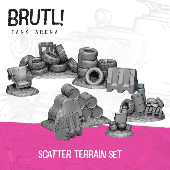 Tank Scatter Terrain Set 3D print model