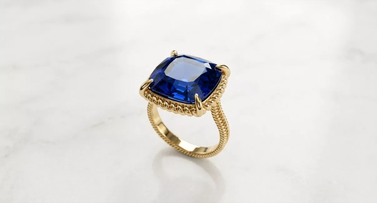 Cushion-Cut Ring 3D Print CAD Model Free 3D print model