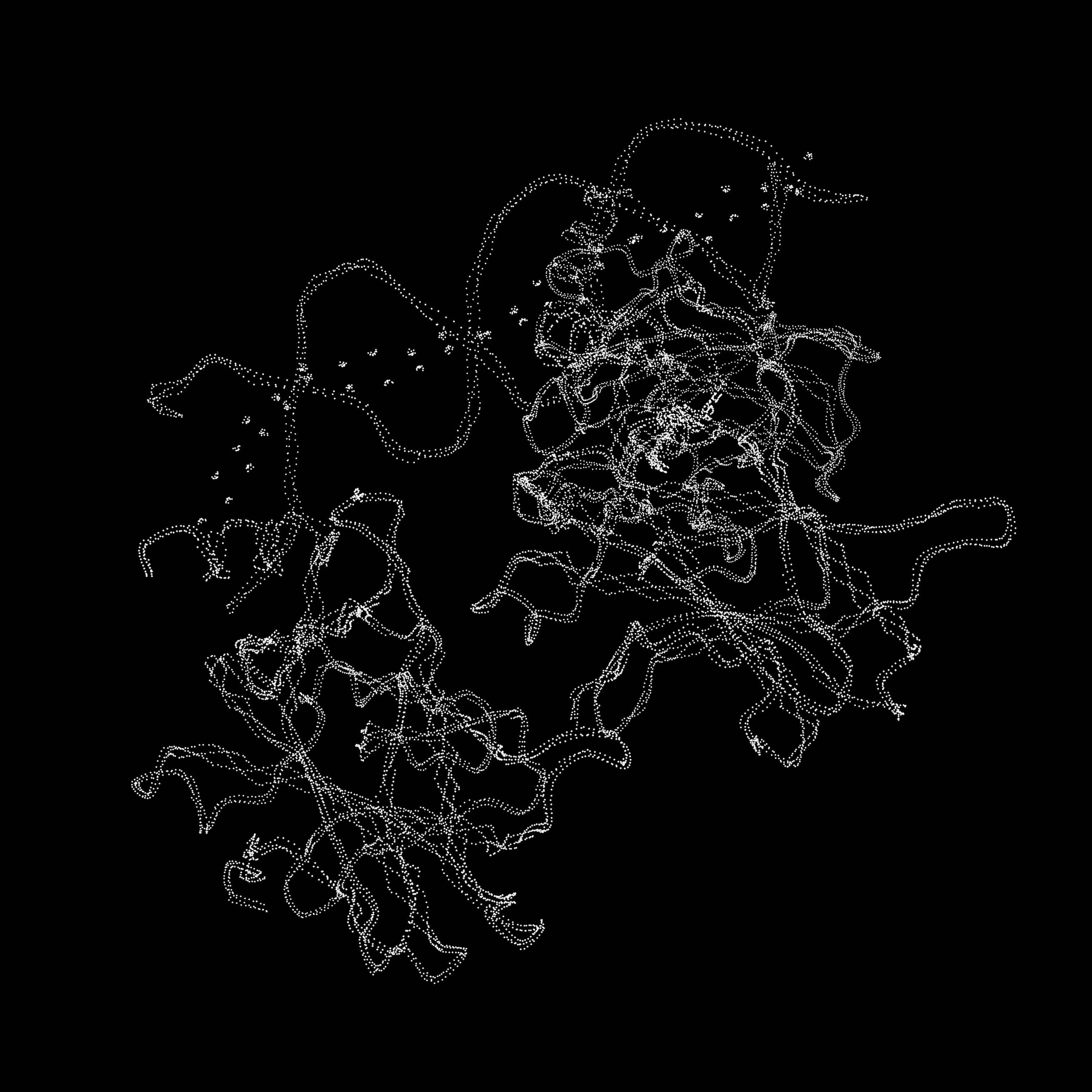 Protein 1TUP Particle Style v1 001 Low-poly 3D model