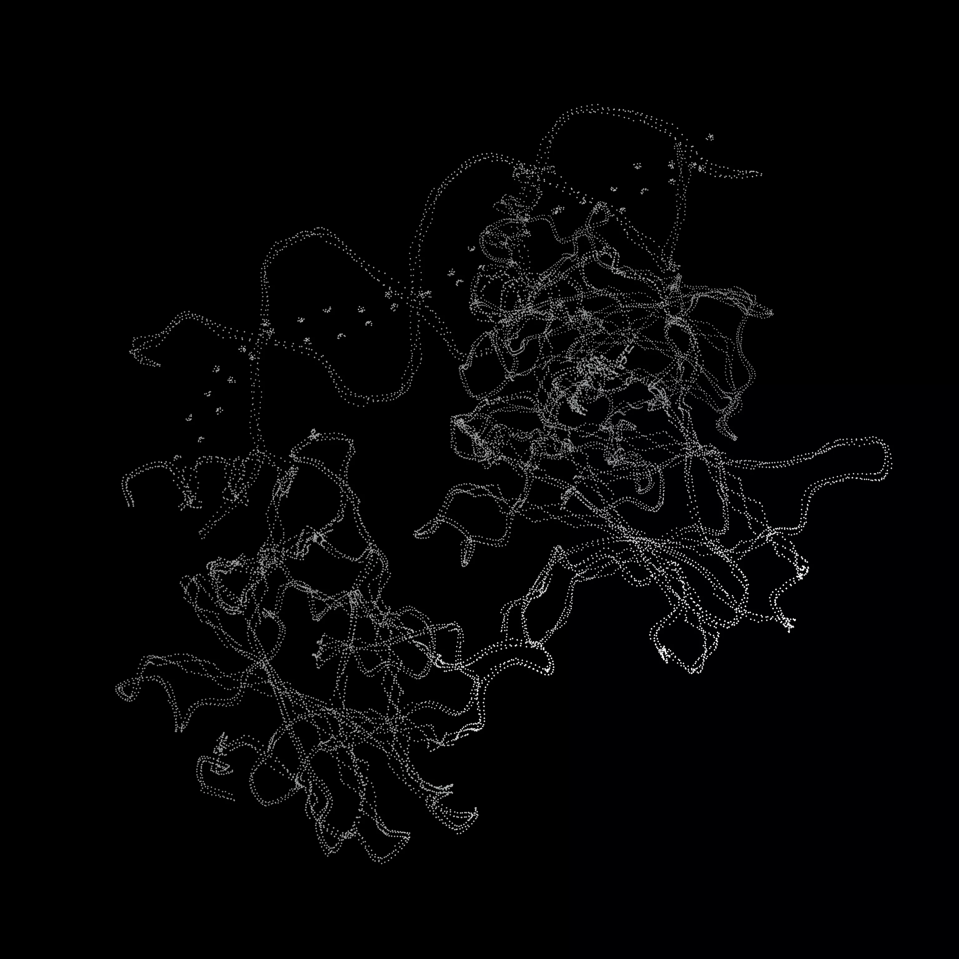Protein 1TUP Particle Style v1 002 Low-poly 3D model