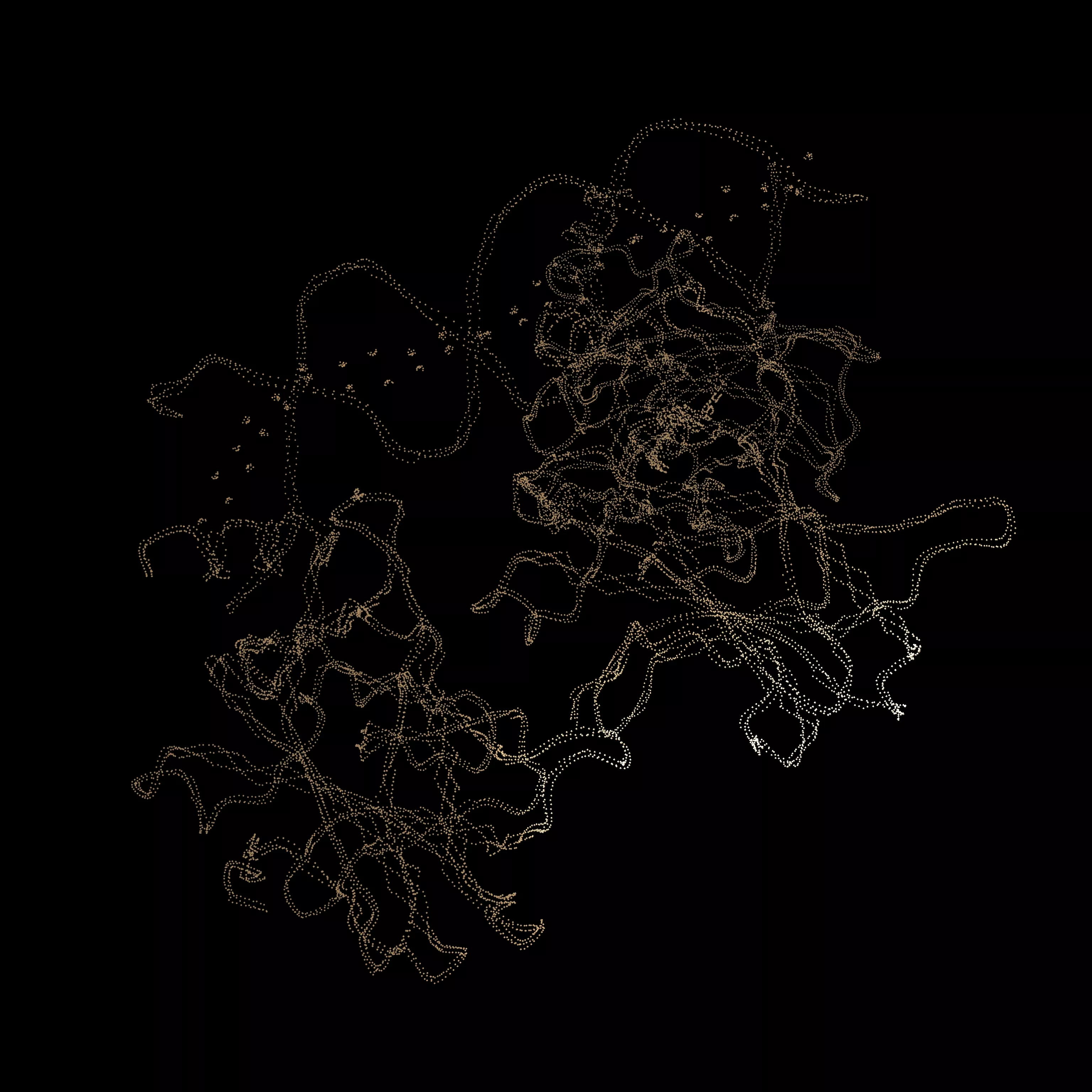 Protein 1TUP Particle Style v1 005 Low-poly 3D model
