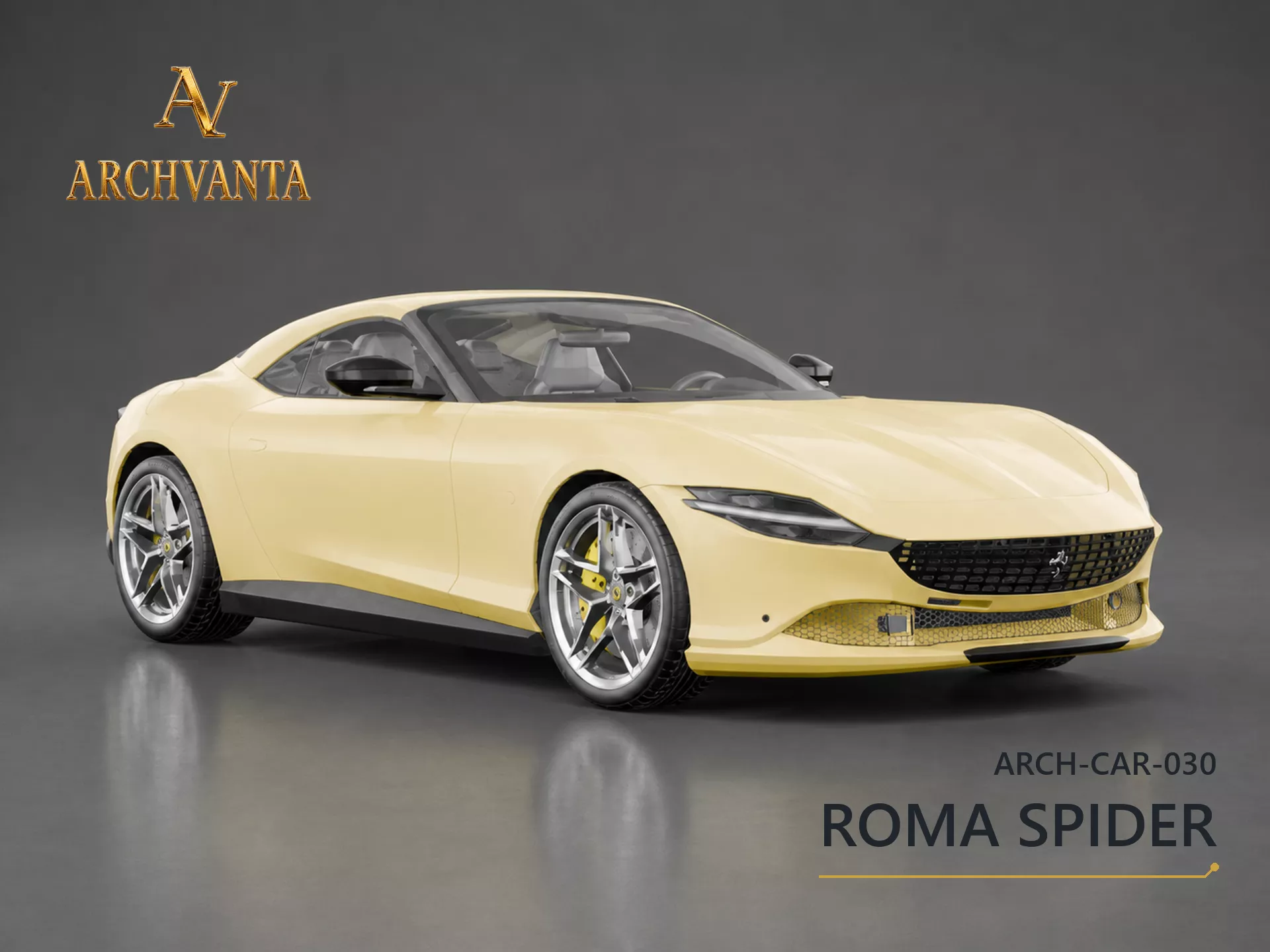 Roma Spider Luxury Convertible - High Detail 3D Model 3D model