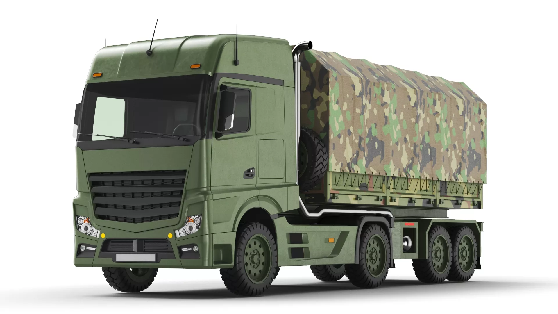 Army Truck Low-poly 3D model