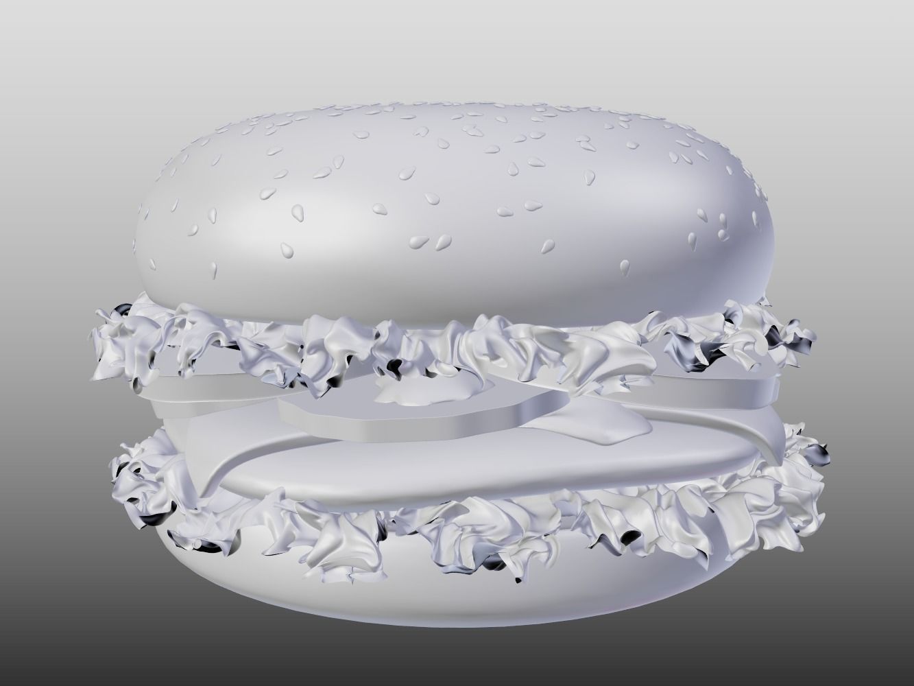 Burger hamburger 3D model_9