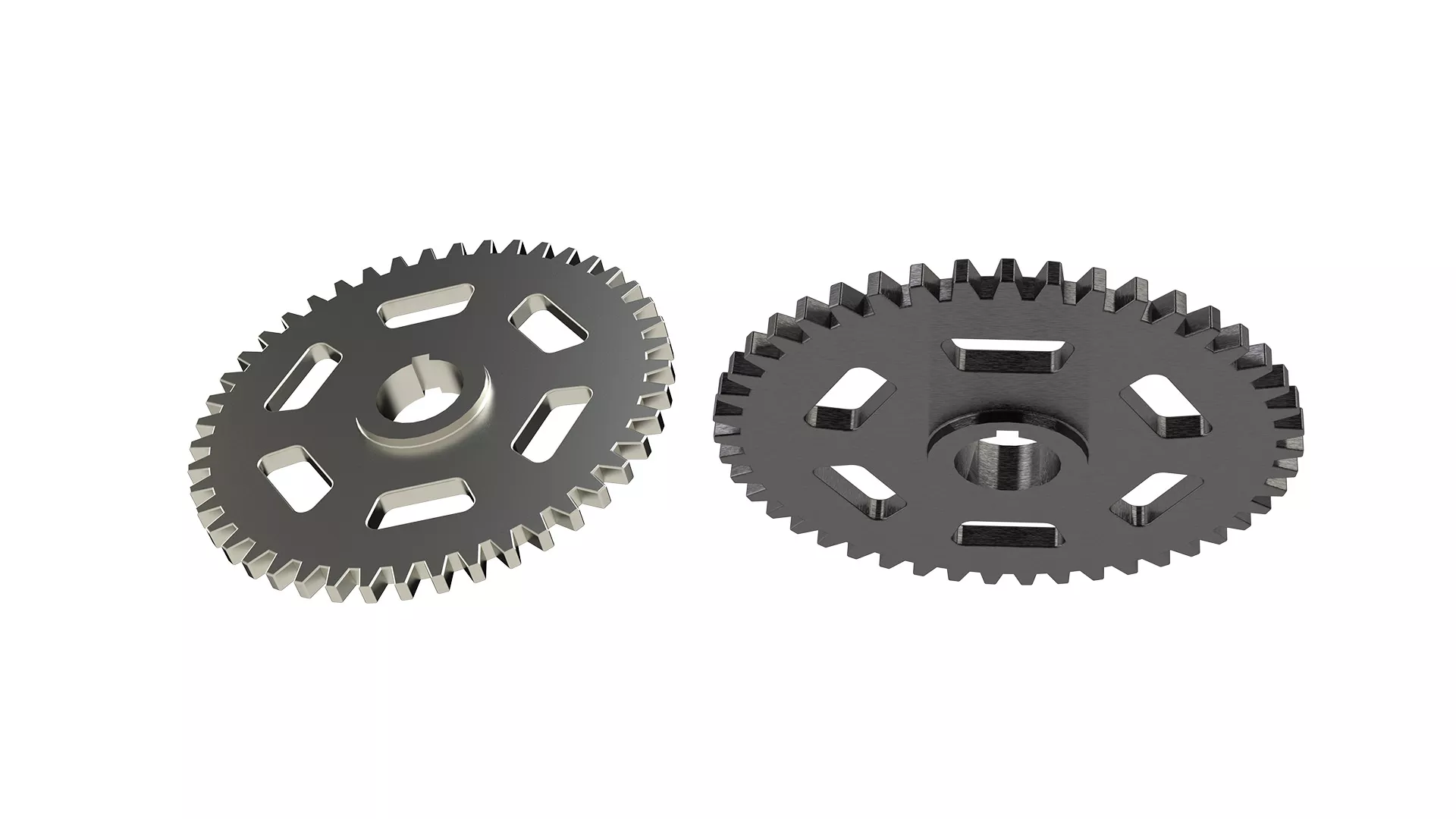 Spur Gear 220mm OD with Keyway 3D Model 3D model
