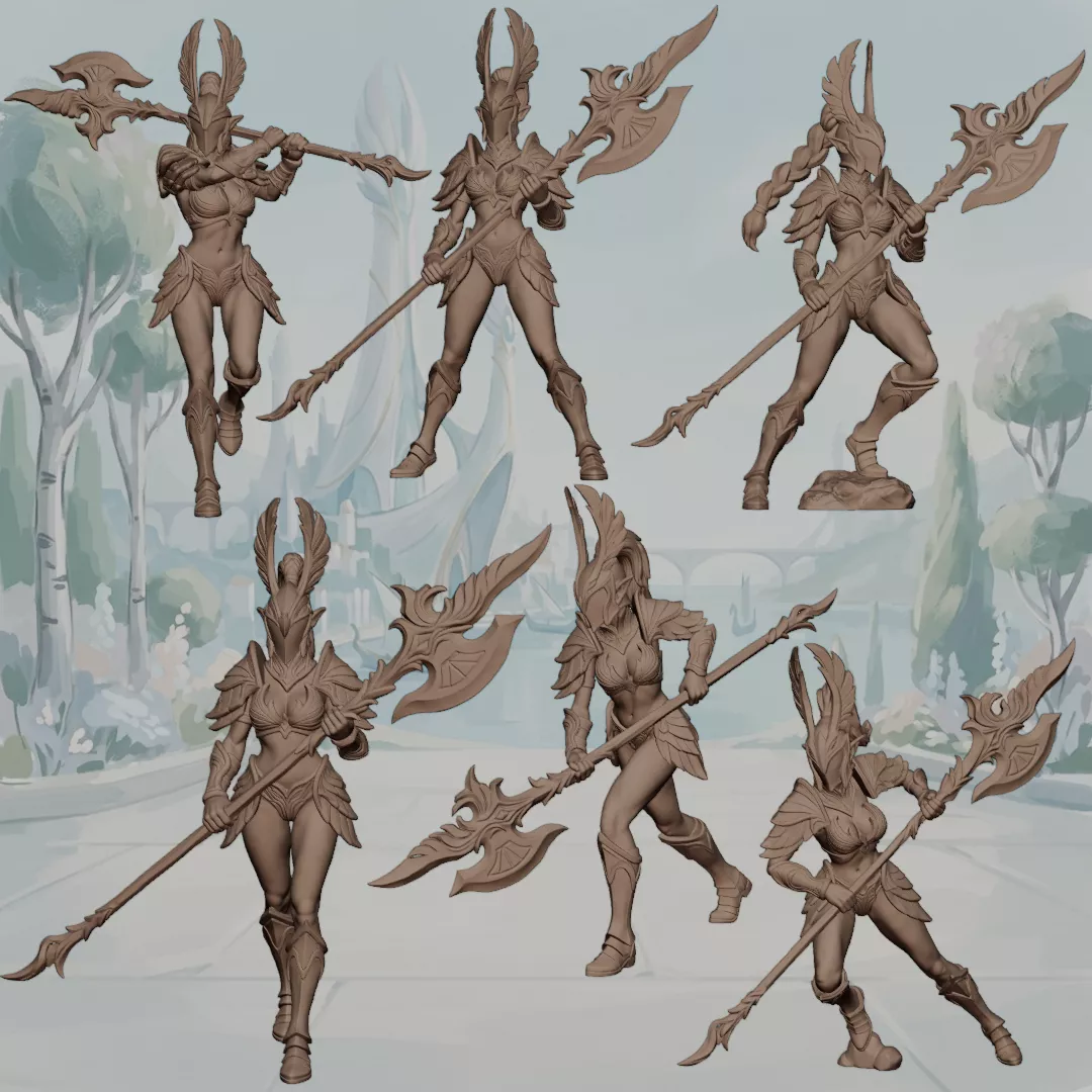 High Elves Alonari - Phoenix Warriors - OPR compatible 3D print model