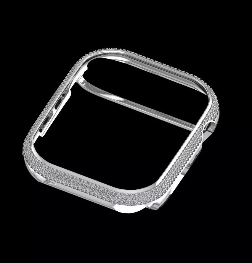 Apple Watch Custom Bezel Case 3D Print CAD Model 3D print model