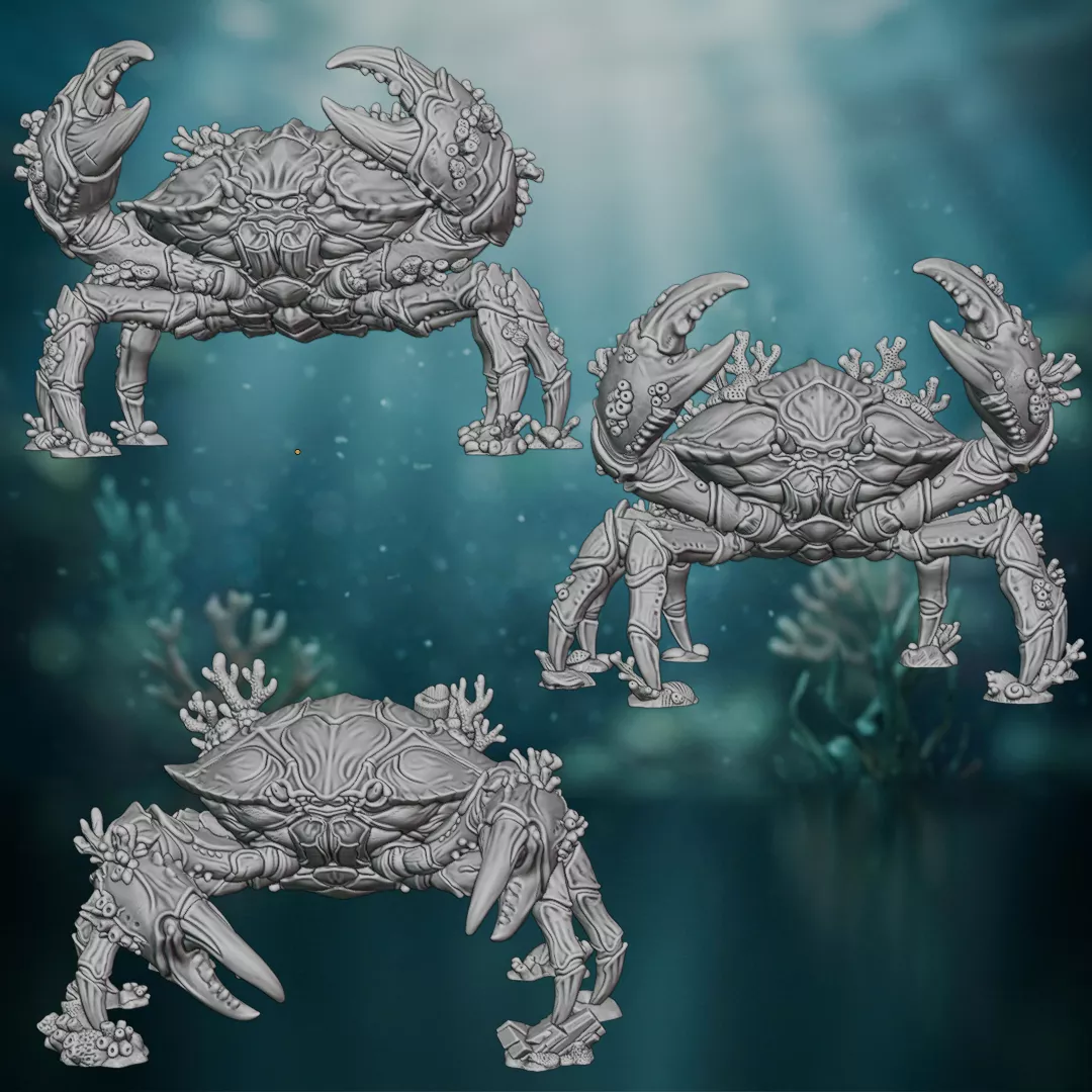 Abyssal Tide Elves - Giant Crab 1-3 3D print model