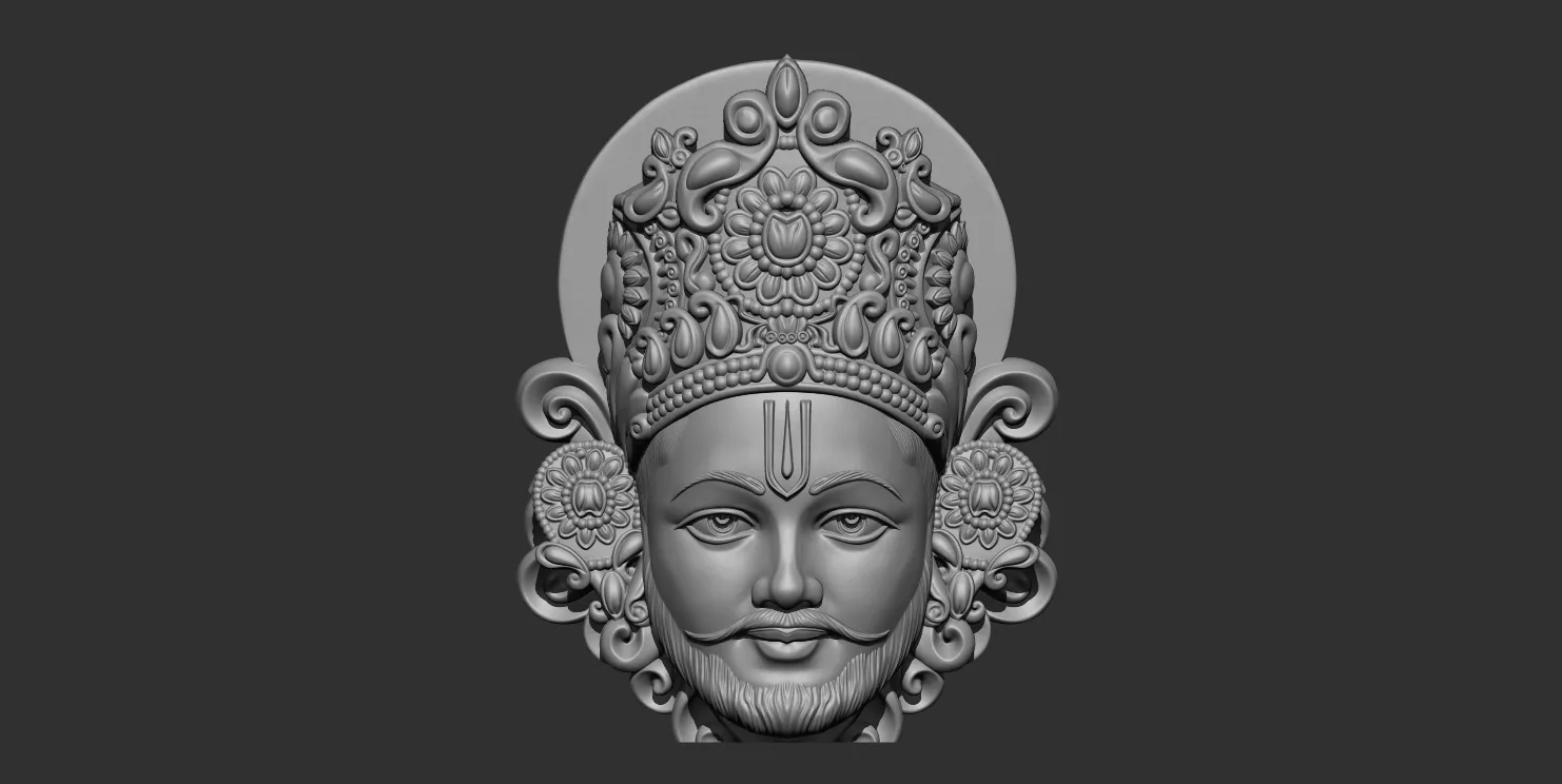 Khatu Shyam Ji Face Bust 3D Model 3D print model