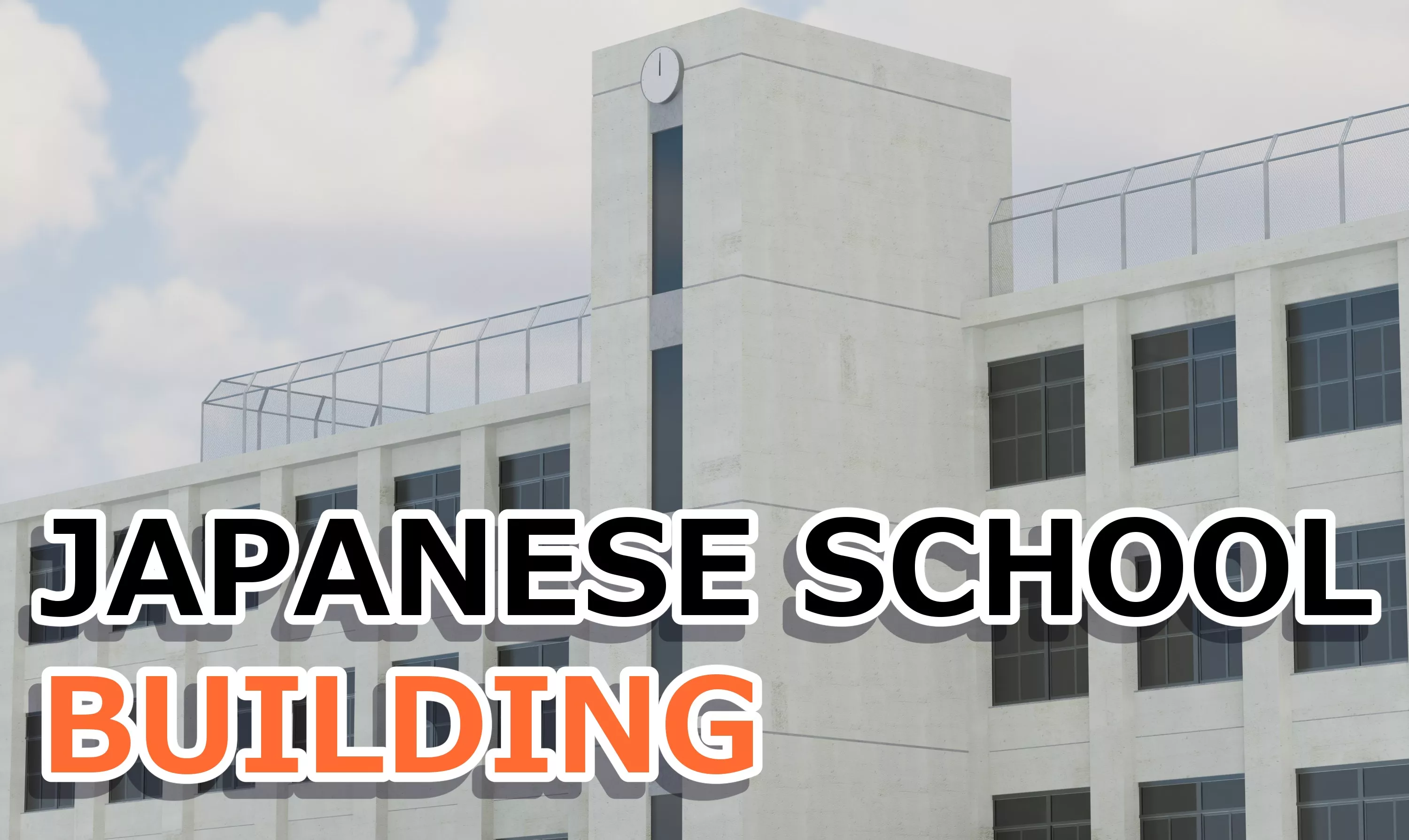 Japanese schools 3D model