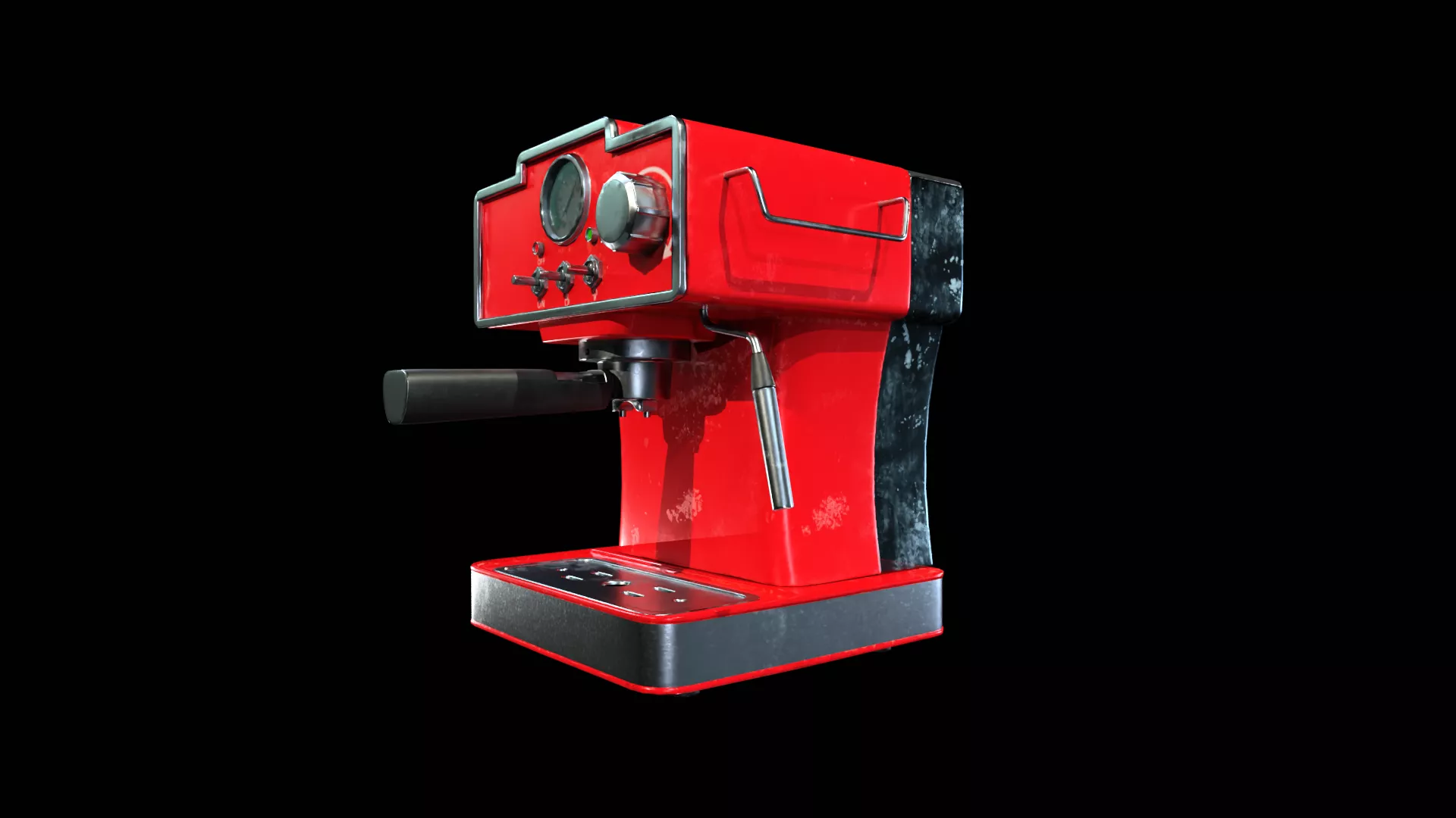 Retro Espresso Coffee Machine Free low-poly 3D model