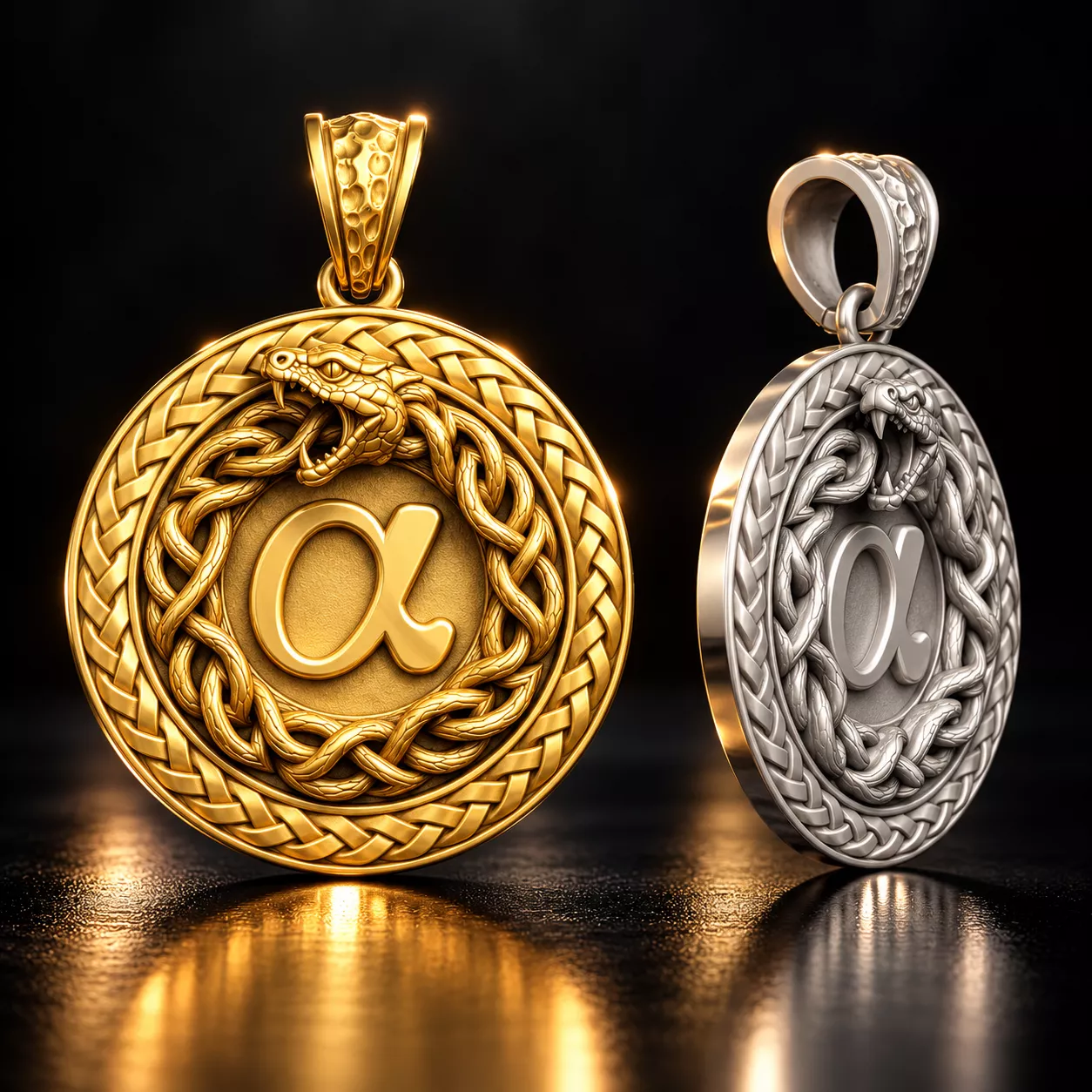 Alpha Symbol Series- one inch pendant Free 3D print model