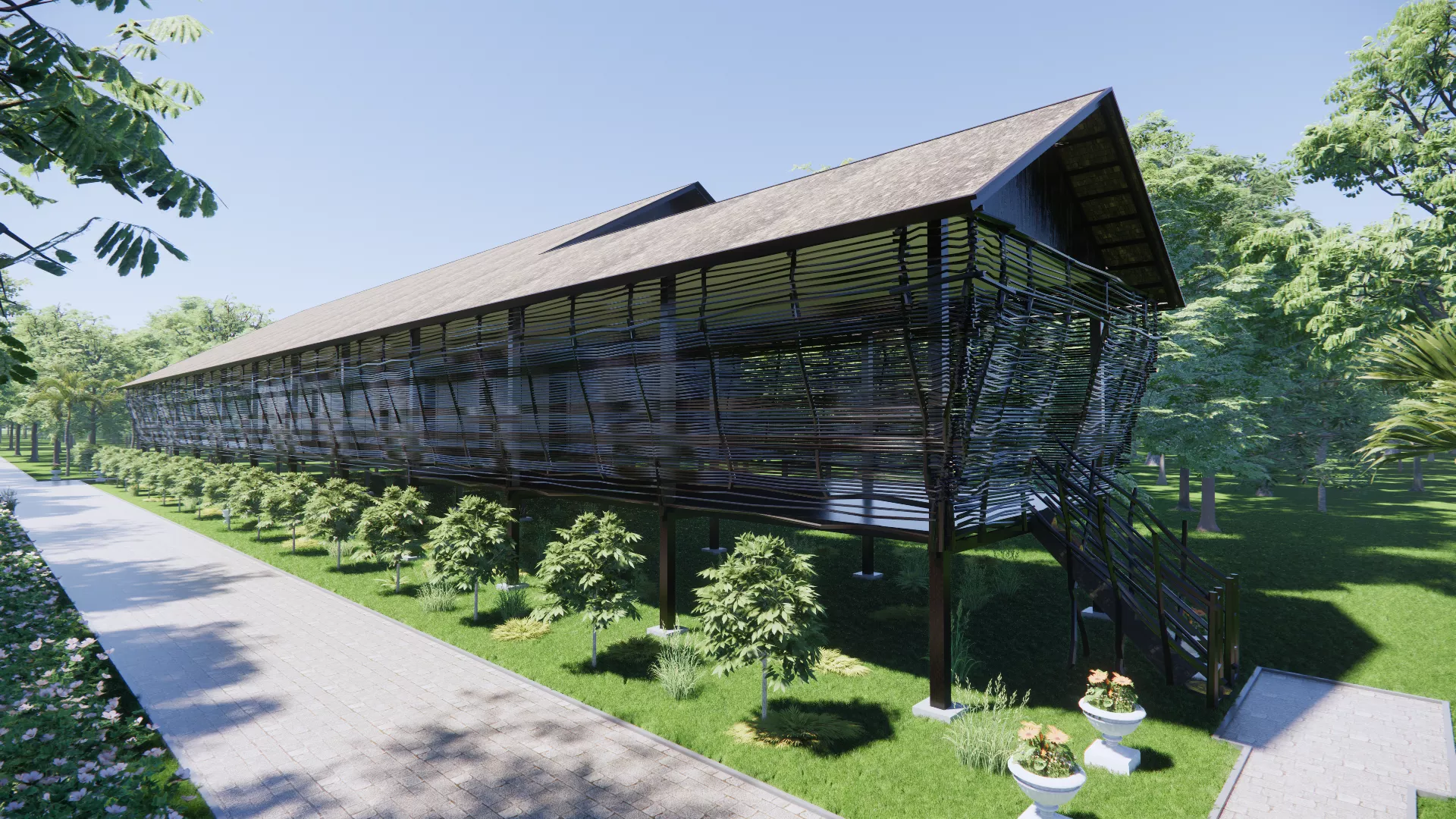 Dayak Kadazan Traditional House of Malaysia 3D model