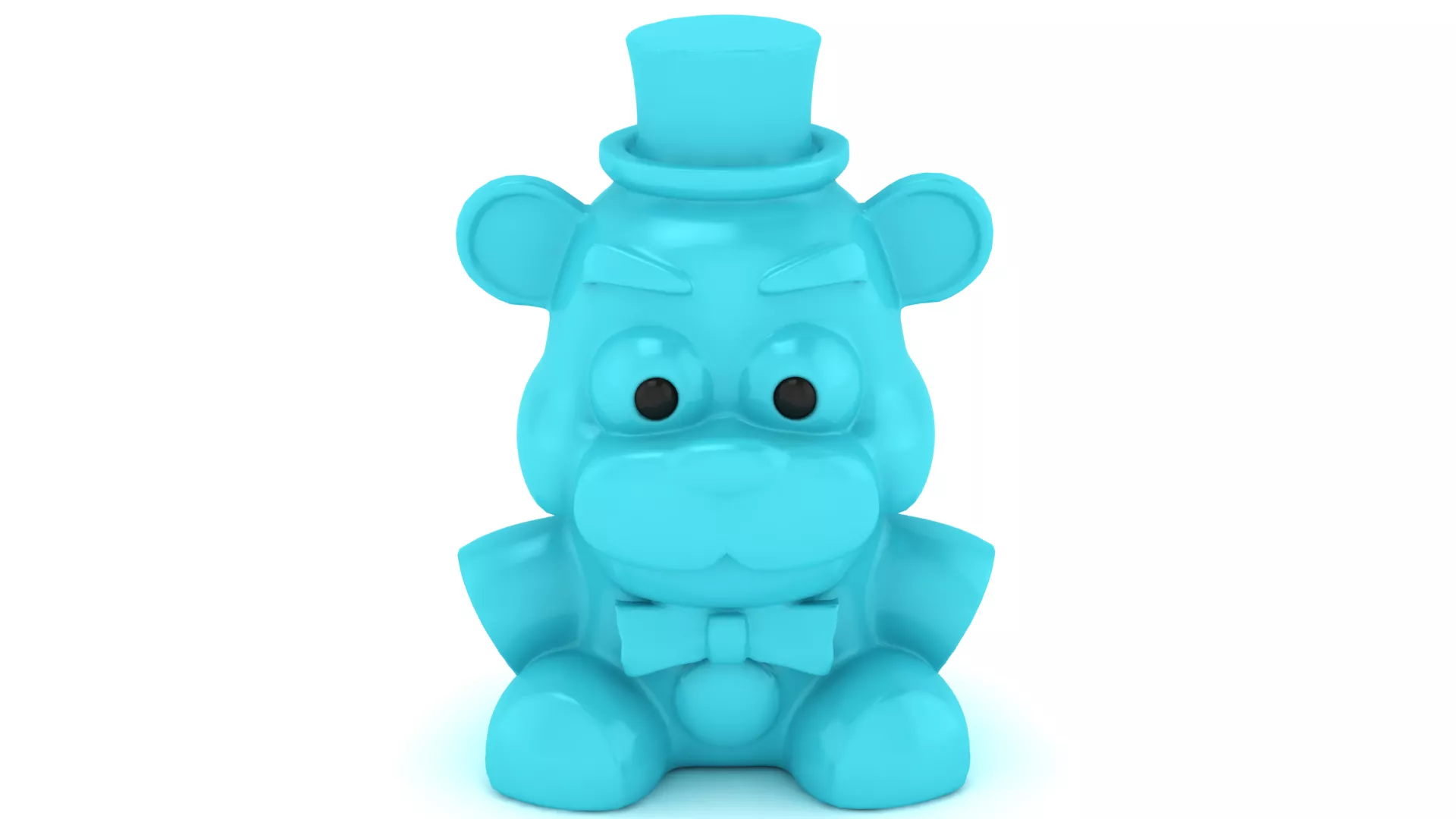 3D Cartoon Bear with Top Hat 3D print model
