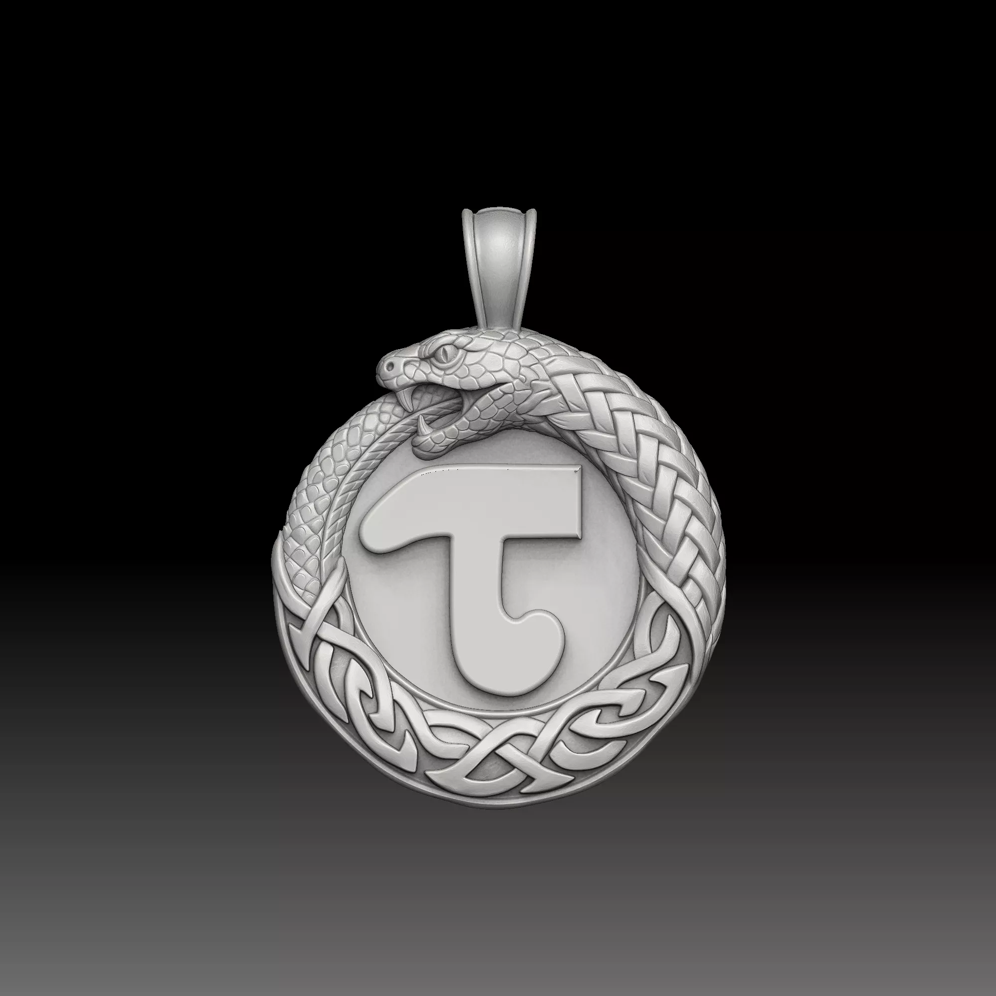 Alpha Symbol Series- one inch pendant 3D print model