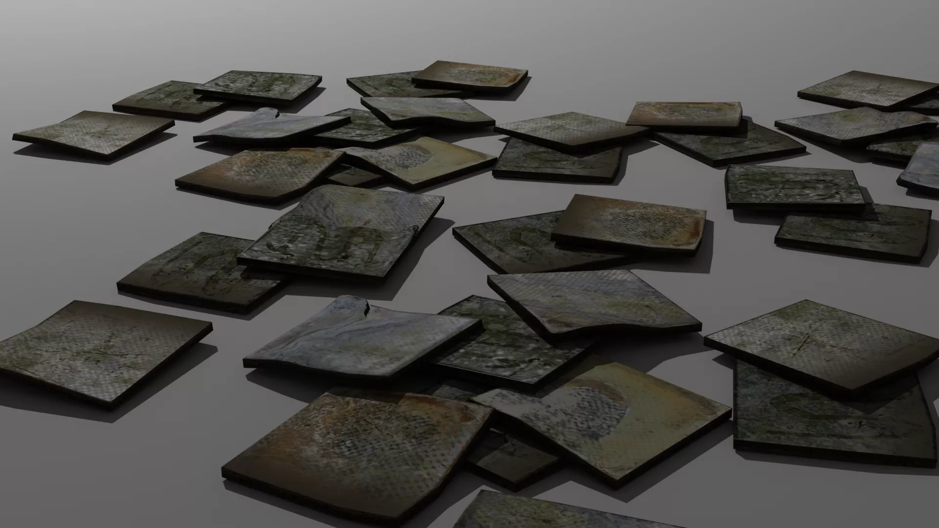 3D Debris Tile Free low-poly 3D model