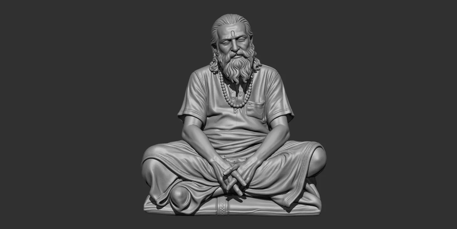 Premanand Maharaj 3D Statue Indian Spiritual Guru 3D print model