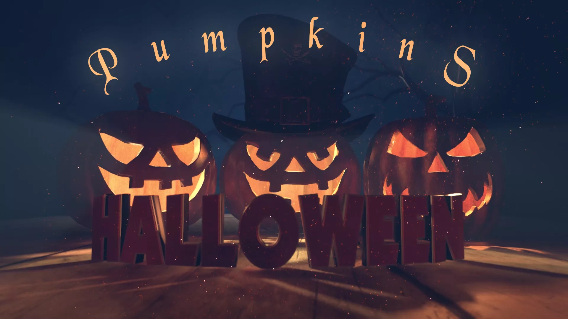 Halloween Pumpkins Low-poly 3D model