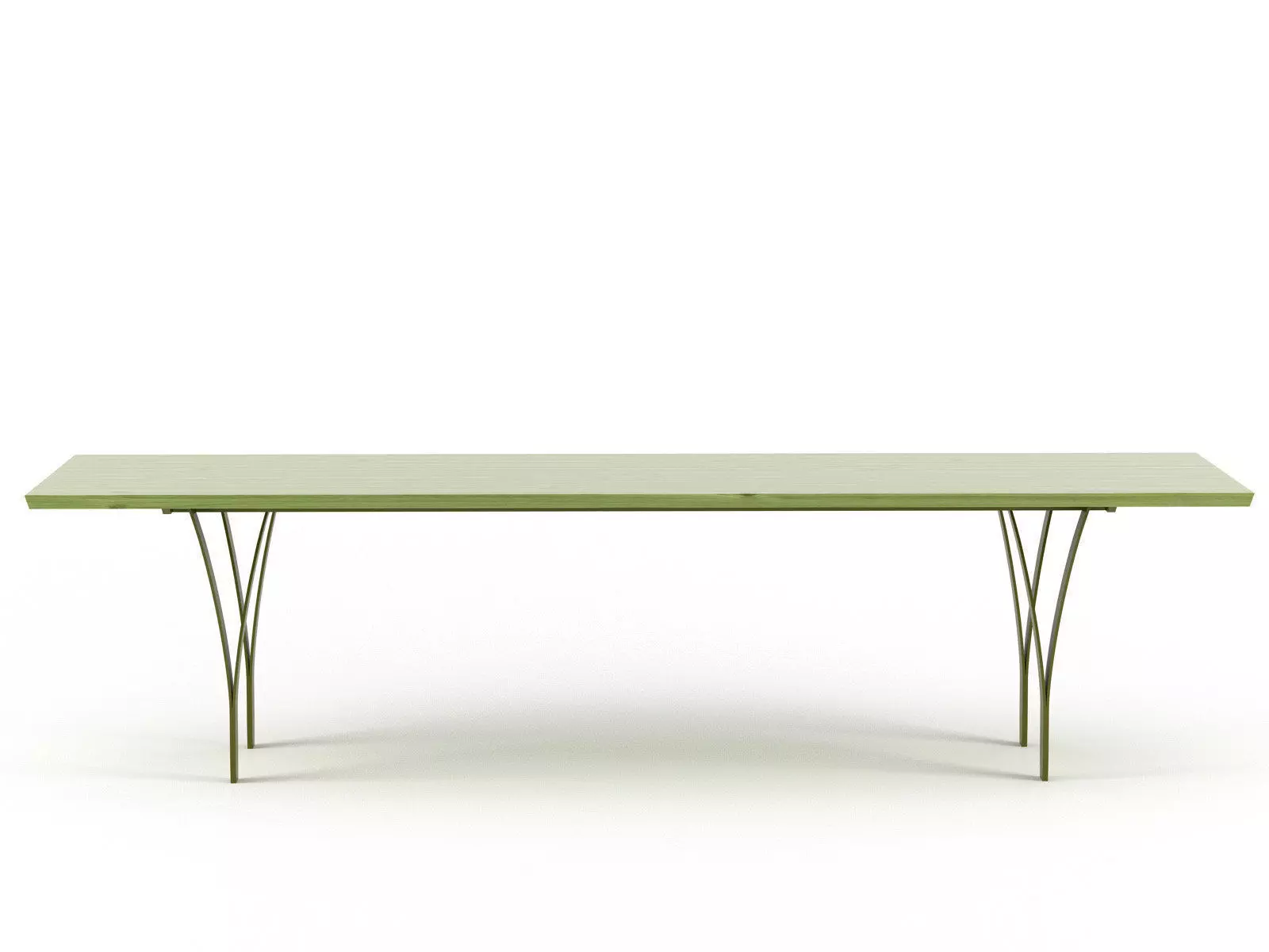 Gap dining table with metal legs 3D model_5