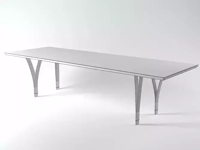Gap dining table with metal legs