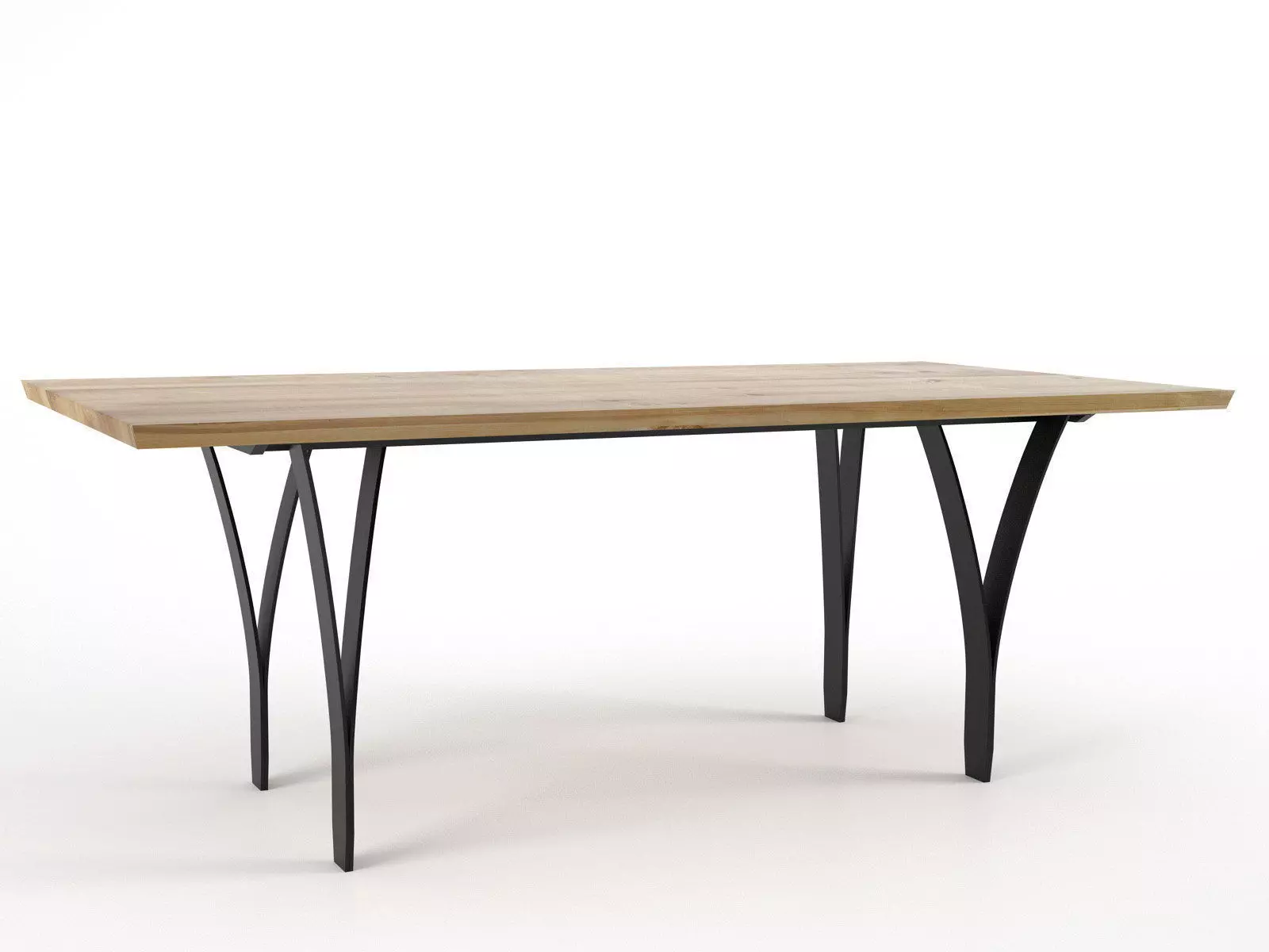Gap dining table with metal legs 3D model_2