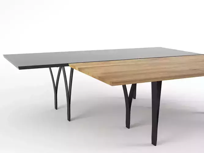 Gap dining table with metal legs