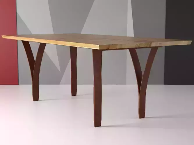 Gap dining table with metal legs