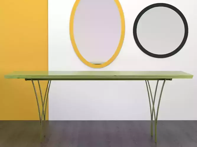 Gap dining table with metal legs