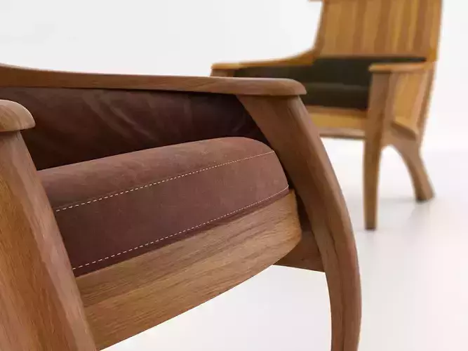 Sabre wooden lounge chair