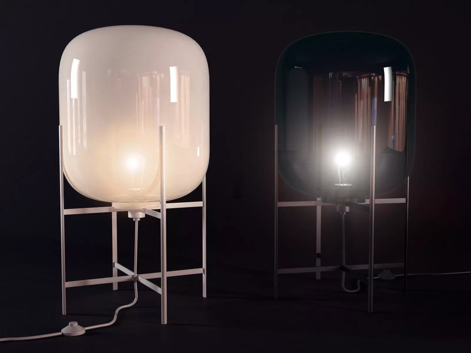 Oda table lamp with glass shade 3D model_4