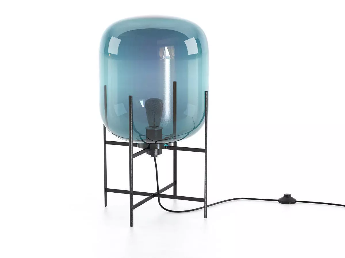 Oda table lamp with glass shade 3D model_2