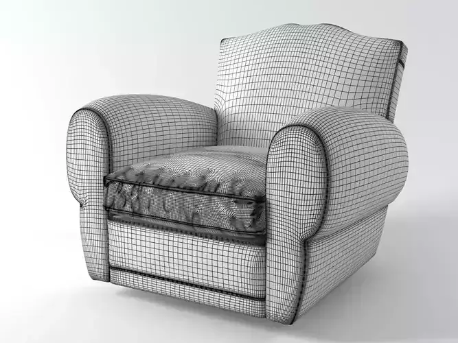 1940s French Mustache Leather Club Swivel Chair