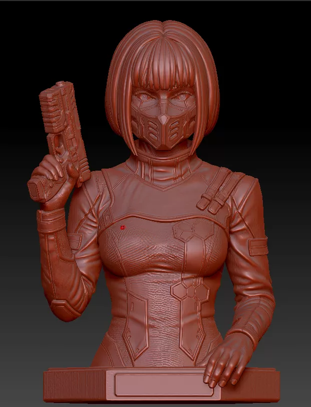 Kiwi Bust - Cyberpunk Edgerunners Figure - Anime Lover Gift 3D print model