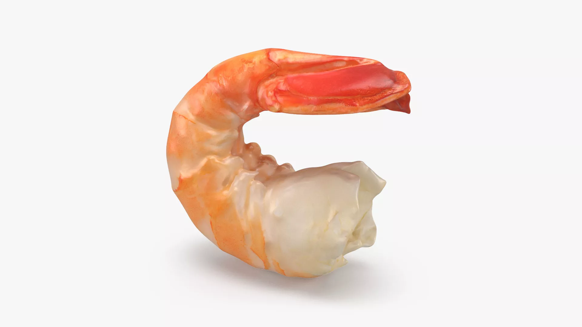 Shrimp Peeled Low-poly 3D model