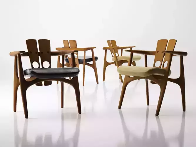 Katita pair of wooden chairs